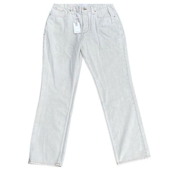 Good American Women Good 90's Icon Straight High Rise Bone Jeans 15 / 36 - Picture 1 of 7